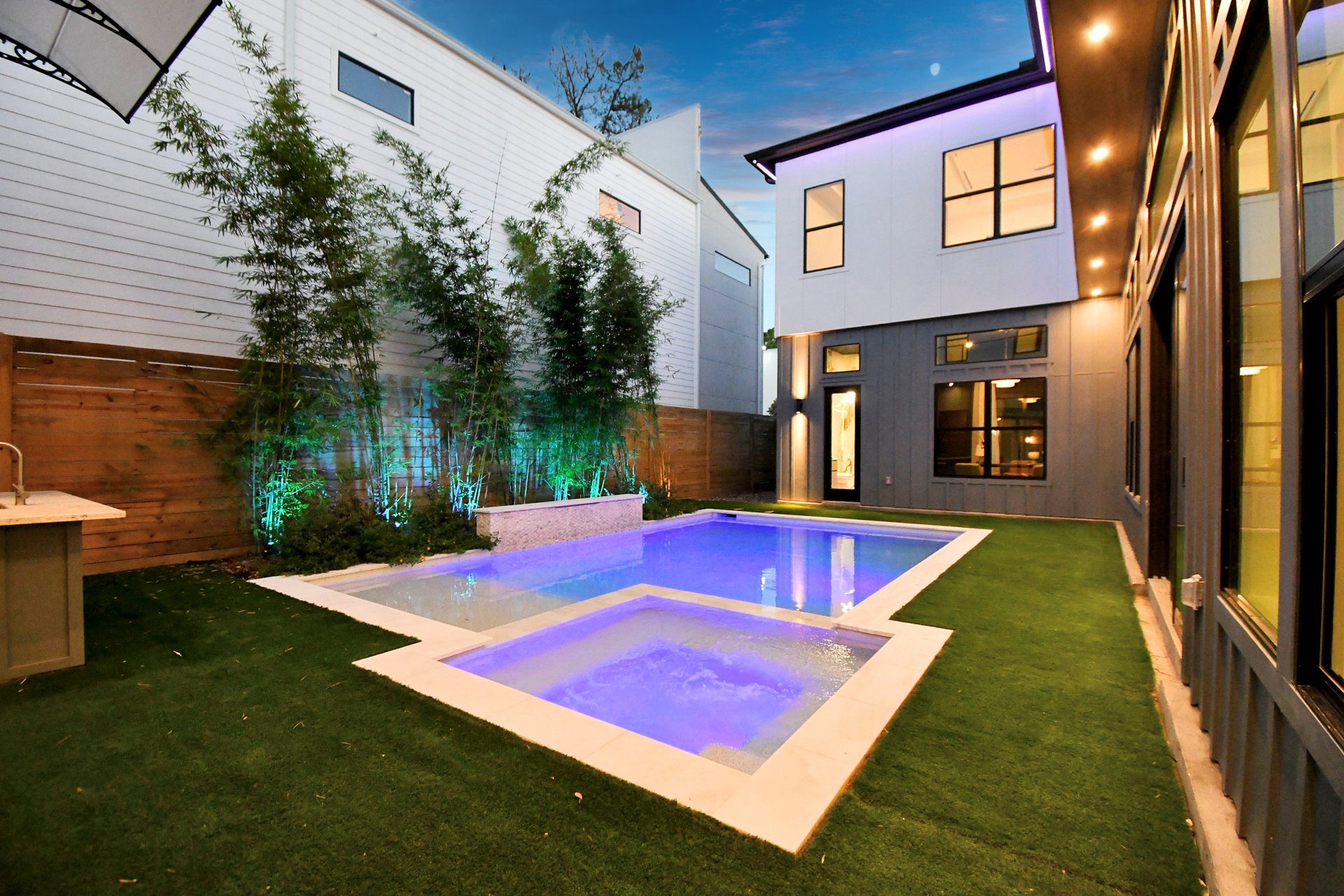 Outdoor courtyard view